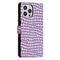 Crocodile Pattern Leather Flip Stand Wallet Case for iPhone 17 Pro Max Air 16 15 by Merch Section