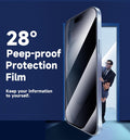 Privacy Glass Screen Protector Anti-Peep for iPhone 17 16 Pro Max 15 14 13 12 11 by Merch Section