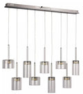 Trans Globe 9-Light Polished Chrome LED Island Pendant with Clear Glass by Vanessa Jane