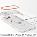 Clear Hybrid Case with Color Buttons for iPhone 17 Pro Max by Merch Section