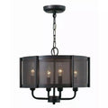 World Imports Wi 8949 Xena 4 Light 16 Wide Drum Chandelier With Metal by Vanessa Jane