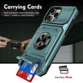 Shockproof Magnetic Ring Holder Card Wallet Case for iPhone 17 16 15 Pro Max 14 by Merch Section
