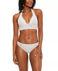 Bar III Crochet Long-Line Bikini Top, Size XS by Vanessa Jane