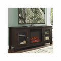 Walker Edison 58 Wood Media TV Stand Console With Fireplace by Vanessa Jane