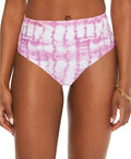 Bar III Summer Stripes High-Rise Bikini Swim Bottoms by Vanessa Jane