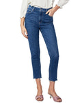 Paige Sarah Slim Crop W/ Raw Stringy Hem in Starcrossed, Size 24 by Vanessa Jane