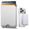 Magnetic Card Holder MagSafe Wallet RFID 3-Card Vegan Leather for iPhone 17 16 15 14 13 12 White
