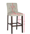 Safavieh 31.5 -Inch Norah Light Grey Barstool (Set of 2) ? Light Grey 19 x 20 by Vanessa Jane