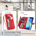 Leather Flip Wallet Case with Strap for iPhone 17 Pro Max Air 16 15 14 13 12 11 by Merch Section