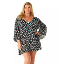 Anne Cole Plus - Flounce V Neck Tunic, Size 18-20 W by Vanessa Jane