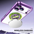 Plating Magnetic Ring Stand TPU Clear Case for iPhone 17 Pro Max 16 15 14 13 12 11 by Merch Section