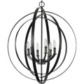 Progress Lighting Equinox Collection Black Six-Light Sphere Pendant by Vanessa Jane