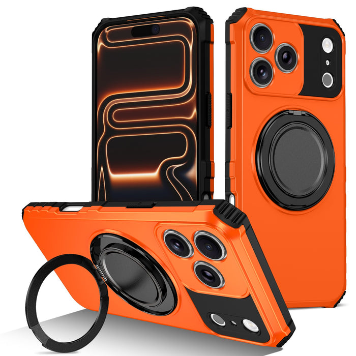 Shockproof Magnetic MagSafe Stand Case for iPhone 17 Pro Max 16 15 14 13 12 11 Black by Merch Section