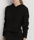 Lauren Ralph Lauren Cable-Knit Cotton Hoodie Sweater by Vanessa Jane