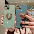 Ring Stand Cover Soft Silicone Case for iPhone 17 Pro Max Air 16 15 14 13 12 11 by Merch Section