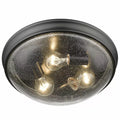 Millennium Lighting 14 3-light Metal Flushmount Light in Clear/Matte Black by Vanessa Jane