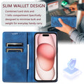 Embossed Leather Wallet Flip Kickstand Case for iPhone 15 14 13 12 11 XS XR 8 7 by Merch Section