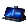 Zipper PU Leather Magnetic Wallet Case for iPhone 17 Pro Max Air 16 15 14 13 12 Black by Merch Section