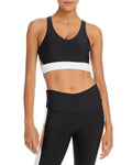 Aqua Athletic Womens Striped Panel Sports Bra Black Removable Cup Size XS by Vanessa Jane