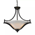 Z-Lite 703SFC-MB Lagoon Three Light Pendant, Steel Frame, Matte Black Finish by Vanessa Jane