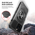 Ring Kickstand Magnetic Car Mount Case for Apple iPhone 15 Pro Max Black by Merch Section