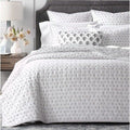 Sky Scallop Reversible Coverlet 100% cotton Full / Queen by Vanessa Jane