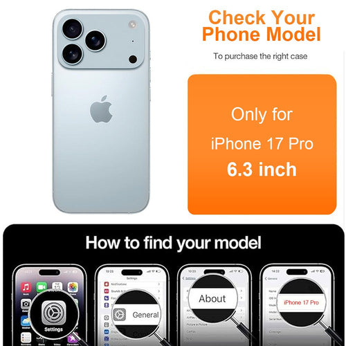 Liquid Silicone Shockproof Case for iPhone 17 Pro 6.3-Inch Black by Merch Section
