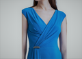Lauren Ralph Lauren Ruffle-Trim Jersey Gown – Bondi Blue, Size 8 by Vanessa Jane