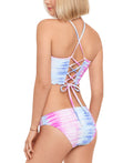 Salt + Cove Juniors Lace-Up-Back High-Neck Swim Top by Vanessa Jane