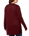 Charter Club Plus Size Open-Front Ribbed-Knit Cardigan, Size OX by Vanessa Jane