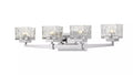 Z-Lite Rubicon 4 Light 30 Wide Vanity Light with Textured Glass Shades by Vanessa Jane