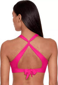 Lauren Ralph Lauren Twist X-Back Bikini Top - Passionfruit, Size 4 by Vanessa Jane