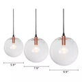 By LamQee 9.9 In. Dia 1-Light Rose Gold Globe Mini Pendent With Clear Glass by Vanessa Jane