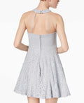 B. Darlin Juniors Glitter Lace Fit & Flare Dress by Vanessa Jane