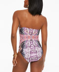Bar III Multi Mixed Messages Printed One-Piece Swimsuit, Us Small by Vanessa Jane
