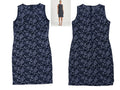 Lauren Ralph Lauren Embroidered Sleeveless Dress – Navy Blue/Silver, Size 4 by Vanessa Jane