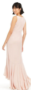 Adrianna Papell Crepe Cascade Gown by Vanessa Jane