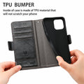 Leather Wallet Magnetic Flip Stand Case for iPhone 17 Pro Max 16 15 14 13 12 11 Black by Merch Section