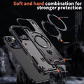 360° Rotation Shockproof MagSafe Case for iPhone 17 16 15 14 13 Pro Max Plus Air Black by Merch Section