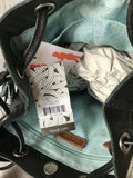 The Sak Castella Leather Boho Drawstring Bucket Bag by Vanessa Jane