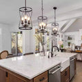 Lnc Farmhouse Chandelier Bronze Industrial 3-Light Drum Cage Candlestick Dining by Vanessa Jane