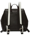 DKNY Jade Flap Black Leather Backpack by Vanessa Jane