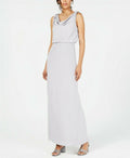 Adrianna Papell Blouson Cowlneck Gown by Vanessa Jane
