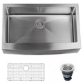 Miseno Kitchen Sink, Farmhouse Mount, Stainless Steel Finish by Vanessa Jane