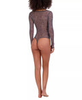 Steve Madden Womens Long-Sleeve Mesh Bodysuit SM11841 by Vanessa Jane