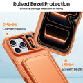 Card Holder Stand Heavy Duty Case with Lens Cover for iPhone 17 Pro Max 16 Pro 15 Pro by Merch Section