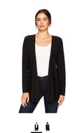 Tribal Womens L/s V-Back Cardigan, Black, Size XS by Vanessa Jane
