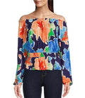 Ralph Lauren Floral Womens Multicolor Ruffle Peplum Off the Shoulder top, size M by Vanessa Jane