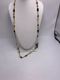 Charter Club Necklace Black Beads Smoky Rhinestones by Vanessa Jane