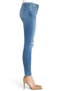 Current/Elliott Stiletto Distressed Ankle Skinny Jeans Stretch Indigo, SZ 27 by Vanessa Jane